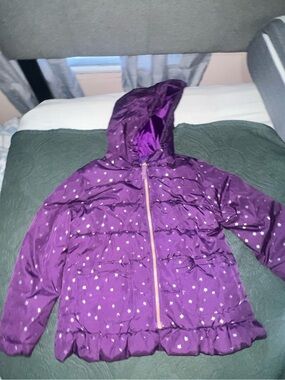 Cherokee Purple Quilted Hooded Jacket with Polka Dot Label